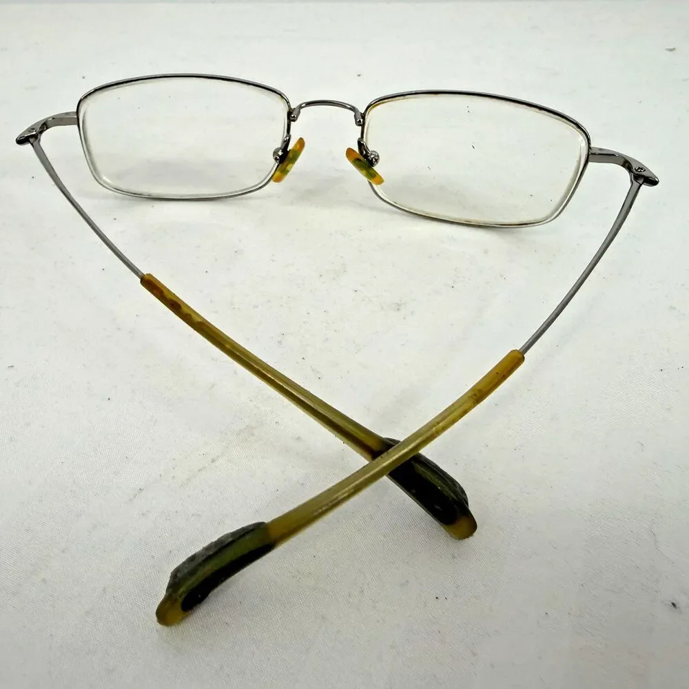 Nike Flexon 4013 046 Eyeglass Frames 53-18-140 Gunmetal Wire Rim DOC Slip Case